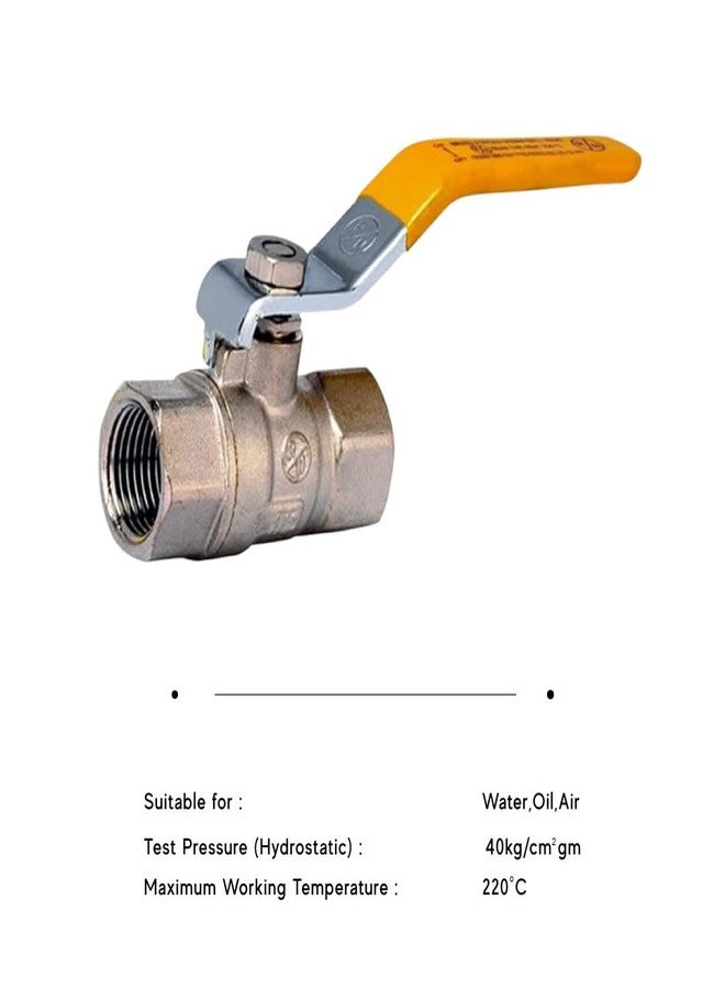 R. N. RN Forged Brass Steam Ball Valve 15MM(1/2") Inch Nickel Set ART-1780 - Image 2